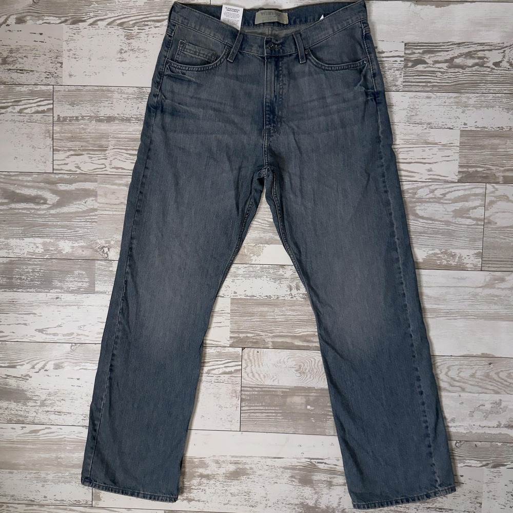 Wrangler Authentics Jeans Mens 34x32 Blue Straight Leg Regular Fit Medium Wash‎
